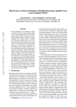 Effectiveness of Chain-of-Thought in Distilling Reasoning Capability from Large Language Models