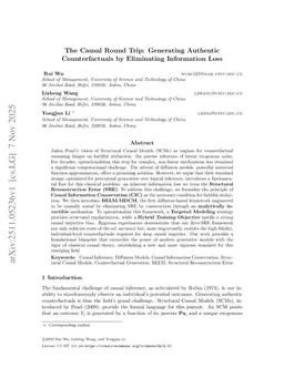 The Causal Round Trip: Generating Authentic Counterfactuals by Eliminating Information Loss
