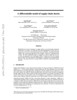 A differentiable model of supply-chain shocks
