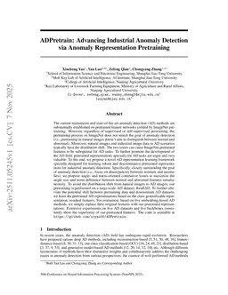 ADPretrain: Advancing Industrial Anomaly Detection via Anomaly Representation Pretraining