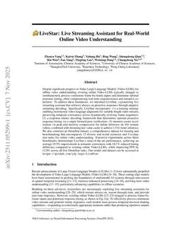 LiveStar: Live Streaming Assistant for Real-World Online Video Understanding