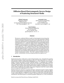 Diffusion-Based Electromagnetic Inverse Design of Scattering Structured Media