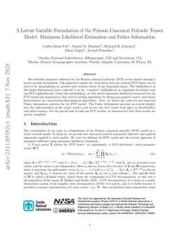A Latent-Variable Formulation of the Poisson Canonical Polyadic Tensor Model: Maximum Likelihood Estimation and Fisher Information