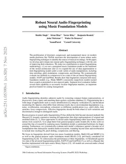 Robust Neural Audio Fingerprinting using Music Foundation Models
