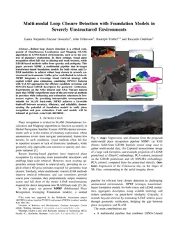 Multi-modal Loop Closure Detection with Foundation Models in Severely Unstructured Environments