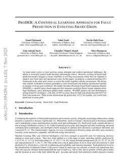 ProDER: A Continual Learning Approach for Fault Prediction in Evolving Smart Grids