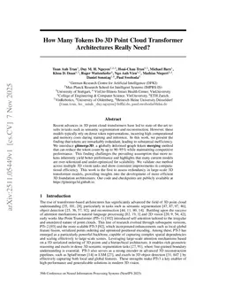 How Many Tokens Do 3D Point Cloud Transformer Architectures Really Need?