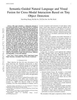 Semantic-Guided Natural Language and Visual Fusion for Cross-Modal Interaction Based on Tiny Object Detection