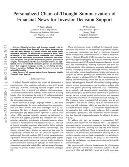 Personalized Chain-of-Thought Summarization of Financial News for Investor Decision Support