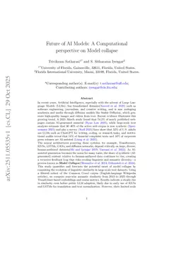 Future of AI Models: A Computational perspective on Model collapse
