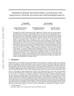 Temporal Sparse Autoencoders: Leveraging the Sequential Nature of Language for Interpretability