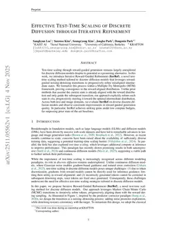 Effective Test-Time Scaling of Discrete Diffusion through Iterative Refinement