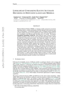 Lookahead Unmasking Elicits Accurate Decoding in Diffusion Language Models