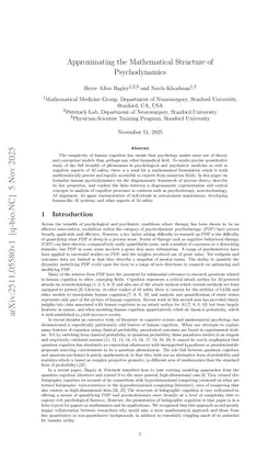 Approximating the Mathematical Structure of Psychodynamics