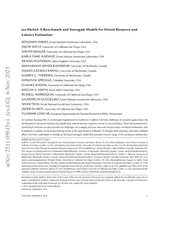 wa-hls4ml: A Benchmark and Surrogate Models for hls4ml Resource and Latency Estimation
