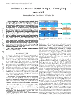 Pose-Aware Multi-Level Motion Parsing for Action Quality Assessment
