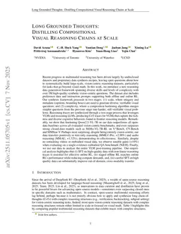 Long Grounded Thoughts: Distilling Compositional Visual Reasoning Chains at Scale