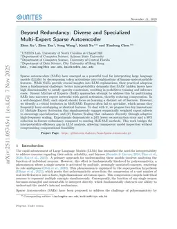 Beyond Redundancy: Diverse and Specialized Multi-Expert Sparse Autoencoder