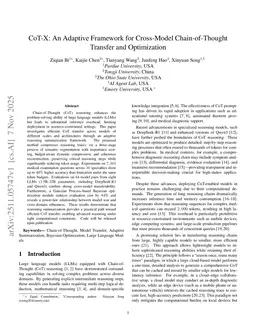 CoT-X: An Adaptive Framework for Cross-Model Chain-of-Thought Transfer and Optimization