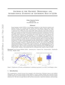 Anchors in the Machine: Behavioral and Attributional Evidence of Anchoring Bias in LLMs