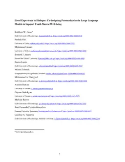 Lived Experience in Dialogue: Co-designing Personalization in Large Language Models to Support Youth Mental Well-being