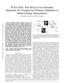 TCSA-UDA: Text-Driven Cross-Semantic Alignment for Unsupervised Domain Adaptation in Medical Image Segmentation