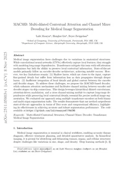 MACMD: Multi-dilated Contextual Attention and Channel Mixer Decoding for Medical Image Segmentation