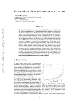 Hilbert-Guided Block-Sparse Local Attention