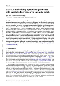 EGG-SR: Embedding Symbolic Equivalence into Symbolic Regression via Equality Graph