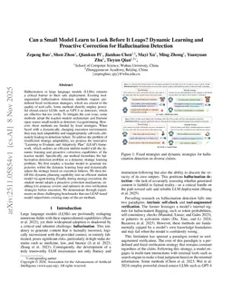 Can a Small Model Learn to Look Before It Leaps? Dynamic Learning and Proactive Correction for Hallucination Detection