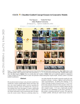 CGCE: Classifier-Guided Concept Erasure in Generative Models