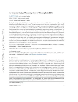 An Empirical Study of Reasoning Steps in Thinking Code LLMs