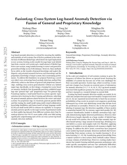 FusionLog: Cross-System Log-based Anomaly Detection via Fusion of General and Proprietary Knowledge