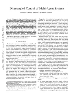 Disentangled Control of Multi-Agent Systems
