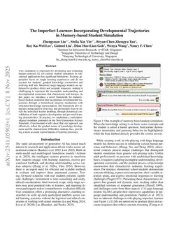 The Imperfect Learner: Incorporating Developmental Trajectories in Memory-based Student Simulation