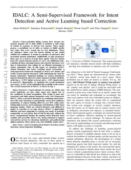 IDALC: A Semi-Supervised Framework for Intent Detection and Active Learning based Correction