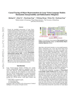 Causal Tracing of Object Representations in Large Vision Language Models: Mechanistic Interpretability and Hallucination Mitigation