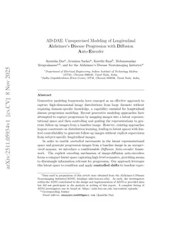 AD-DAE: Unsupervised Modeling of Longitudinal Alzheimer's Disease Progression with Diffusion Auto-Encoder