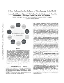 10 Open Challenges Steering the Future of Vision-Language-Action Models