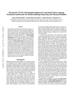 DiA-gnostic VLVAE: Disentangled Alignment-Constrained Vision Language Variational AutoEncoder for Robust Radiology Reporting with Missing Modalities