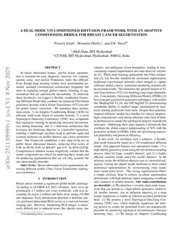 A Dual-Mode ViT-Conditioned Diffusion Framework with an Adaptive Conditioning Bridge for Breast Cancer Segmentation