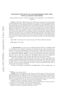 Learning solutions of parameterized stiff ODEs using Gaussian processes
