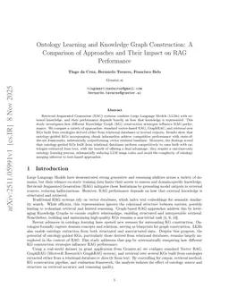 Ontology Learning and Knowledge Graph Construction: A Comparison of Approaches and Their Impact on RAG Performance