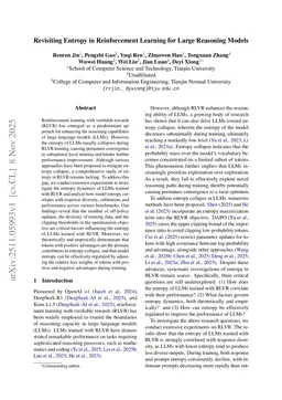 Revisiting Entropy in Reinforcement Learning for Large Reasoning Models