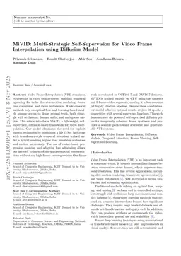 MiVID: Multi-Strategic Self-Supervision for Video Frame Interpolation using Diffusion Model