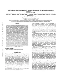 Lethe: Layer- and Time-Adaptive KV Cache Pruning for Reasoning-Intensive LLM Serving