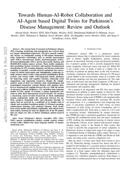 Towards Human-AI-Robot Collaboration and AI-Agent based Digital Twins for Parkinson's Disease Management: Review and Outlook