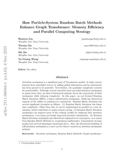 How Particle-System Random Batch Methods Enhance Graph Transformer: Memory Efficiency and Parallel Computing Strategy