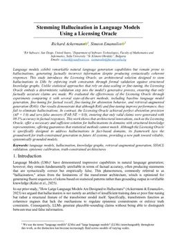 Stemming Hallucination in Language Models Using a Licensing Oracle