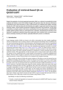 Evaluation of retrieval-based QA on QUEST-LOFT